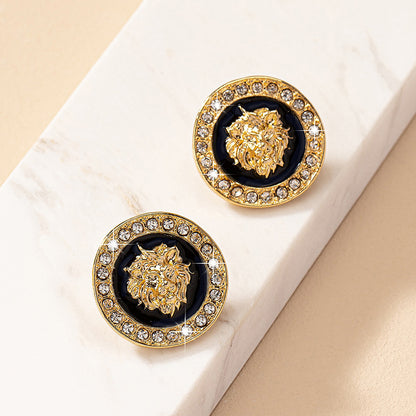 1 Pair Simple Style Classic Style Lion Bee Alloy Ear Studs