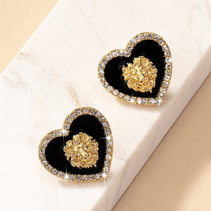 1 Pair Simple Style Classic Style Lion Bee Alloy Ear Studs