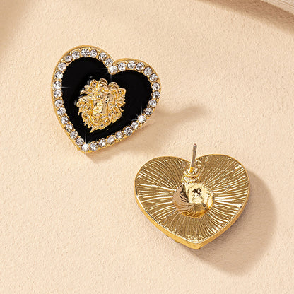 1 Pair Simple Style Classic Style Lion Bee Alloy Ear Studs