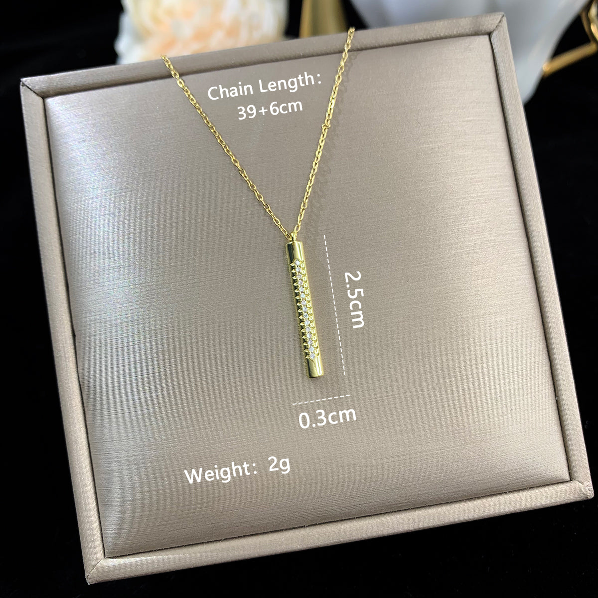 Elegant Letter Moon Stainless Steel Copper Plating Inlay Zircon 14k Gold Plated 18k Gold Plated Silver Plated Pendant Necklace