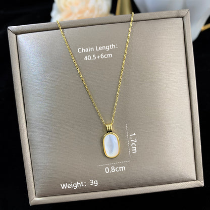 Elegant Letter Moon Stainless Steel Copper Plating Inlay Zircon 14k Gold Plated 18k Gold Plated Silver Plated Pendant Necklace