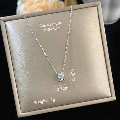 Elegant Letter Moon Stainless Steel Copper Plating Inlay Zircon 14k Gold Plated 18k Gold Plated Silver Plated Pendant Necklace