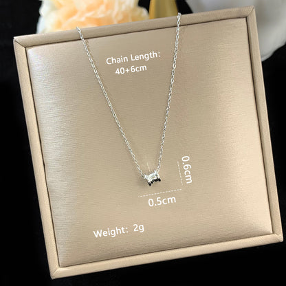 Elegant Letter Moon Stainless Steel Copper Plating Inlay Zircon 14k Gold Plated 18k Gold Plated Silver Plated Pendant Necklace