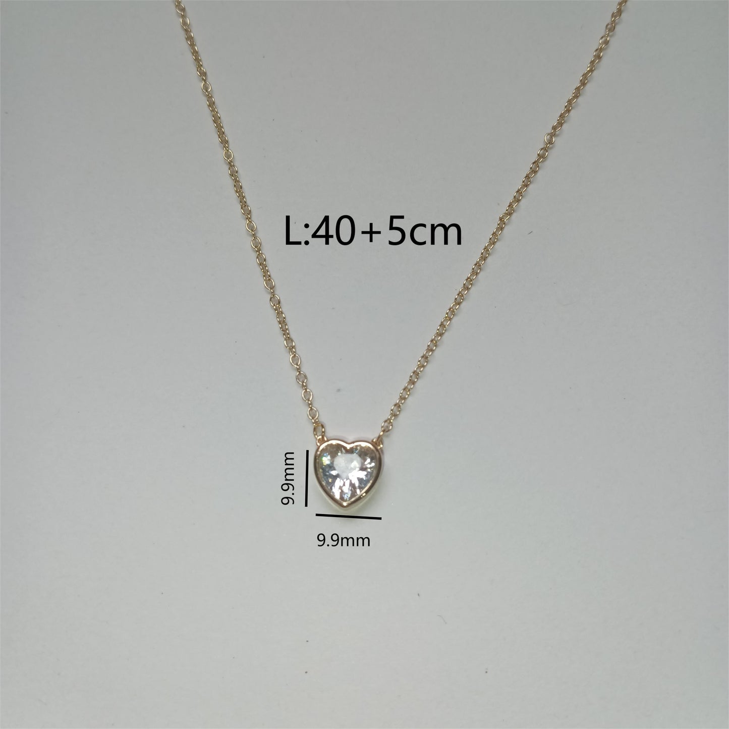 Simple Style Heart Shape Stainless Steel Plating 18k Gold Plated Necklace