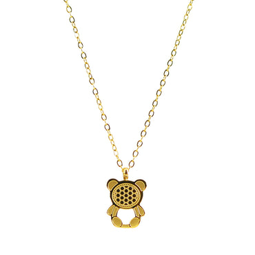 Simple Style Little Bear Titanium Steel Plating Gold Plated Pendant Necklace