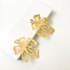 1 Pair Streetwear Bow Knot Plating Hollow Out Stainless Steel Gold Plated Ear Studs