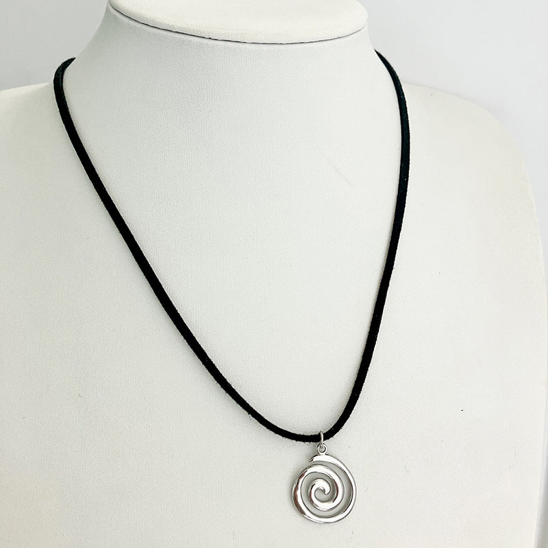 Casual Simple Style Spiral Stainless Steel Plating Gold Plated Pendant Necklace