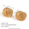 1 Pair Vintage Style Simple Style Geometric Plating Stainless Steel 18k Gold Plated Ear Studs