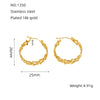 1 Piece Simple Style Geometric Polishing Plating Stainless Steel 18k Gold Plated Earrings