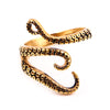 Hip-Hop Snake Titanium Steel Polishing 18K Gold Plated Men'S Rings