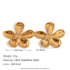 1 Pair Elegant Vintage Style Flower Plating Stainless Steel 18k Gold Plated Drop Earrings