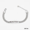 Fashion Geometric Stainless Steel Plating Inlay Zircon Bracelets