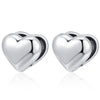 1 Pair Simple Style Heart Shape Plating Copper White Gold Plated Ear Studs