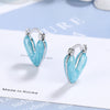 1 Pair Classic Style Heart Shape Plating Copper White Gold Plated Earrings