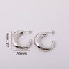 1 Pair Simple Style Solid Color Plating Stainless Steel 18k Gold Plated Ear Studs