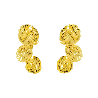 1 Pair Simple Style Commute Solid Color Plating Stainless Steel 18k Gold Plated Ear Studs