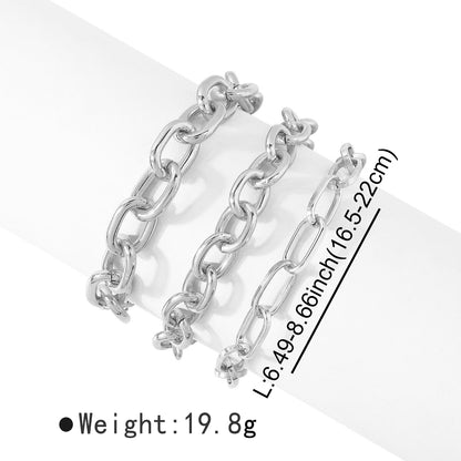 Hip-hop Modern Style Simple Style Solid Color Alloy Aluminum Wholesale Bracelets