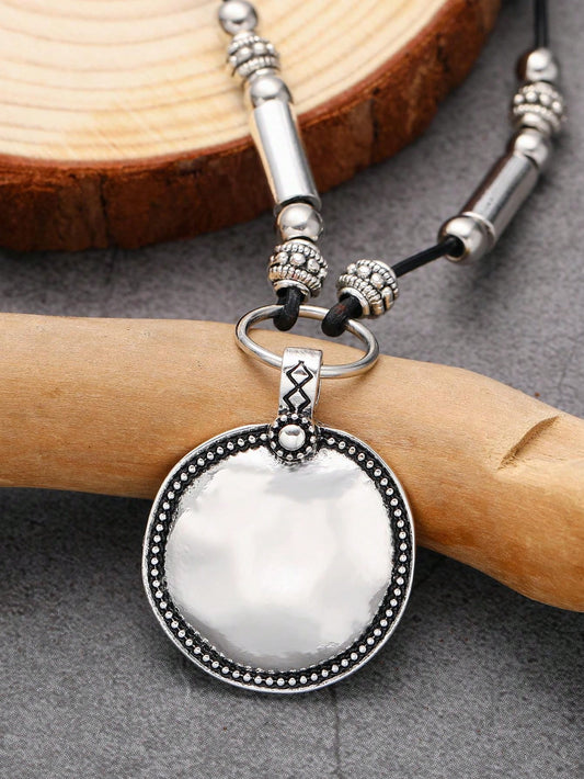 Simple Style Solid Color Alloy Inlay Shell Women's Pendant Necklace