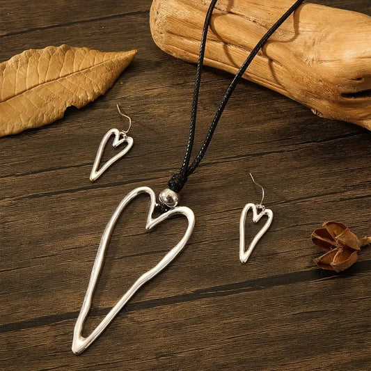 Simple Style Classic Style Heart Shape Alloy Women's Jewelry Set
