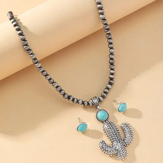 Simple Style Classic Style Color Block Alloy Inlay Turquoise Women's Jewelry Set
