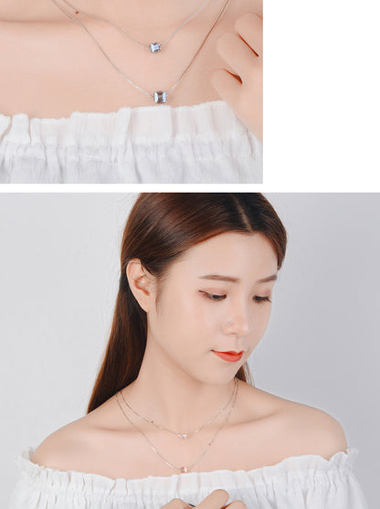 Simple Style Classic Style Solid Color Copper Plating Gold Plated Layered Necklaces