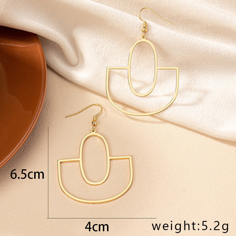 1 Pair Ig Style Simple Style Geometric Plating Alloy Gold Plated Drop Earrings