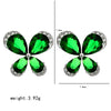 1 Pair Simple Style Butterfly Plating Inlay Copper Zircon White Gold Plated Ear Studs