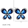 1 Pair Simple Style Butterfly Plating Inlay Copper Zircon White Gold Plated Ear Studs