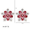 1 Pair Simple Style Classic Style Flower Plating Inlay Copper Zircon White Gold Plated Ear Studs