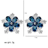 1 Pair Simple Style Classic Style Flower Plating Inlay Copper Zircon White Gold Plated Ear Studs