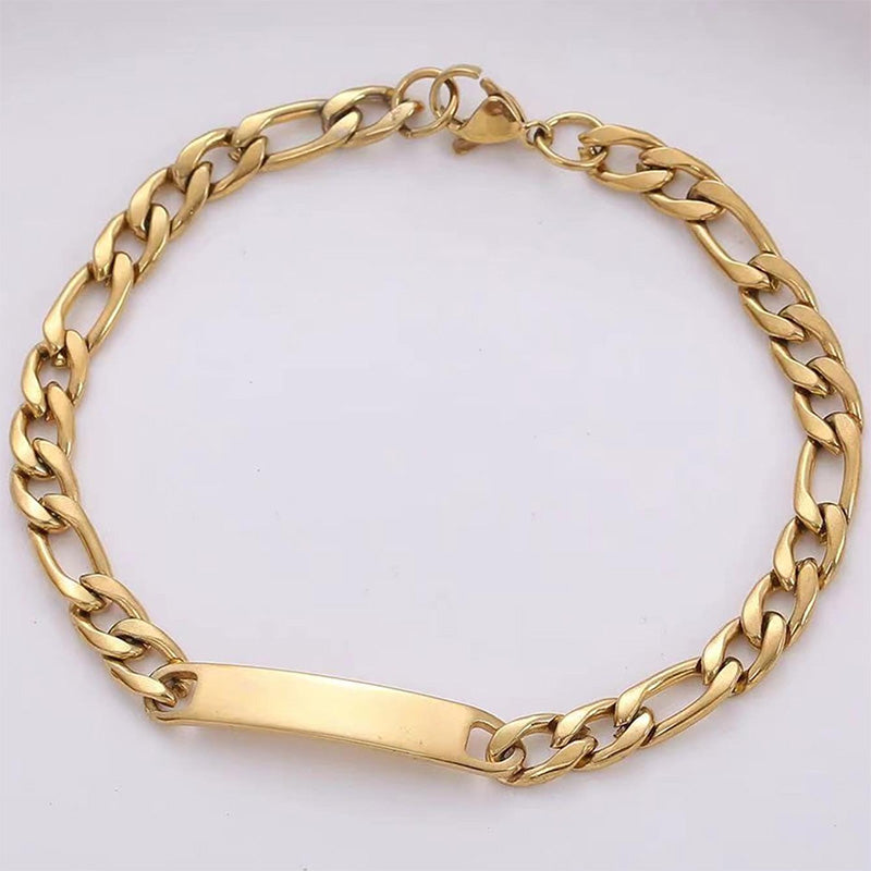 Simple Style Rectangle Stainless Steel Polishing Plating 18k Gold Plated Bracelets