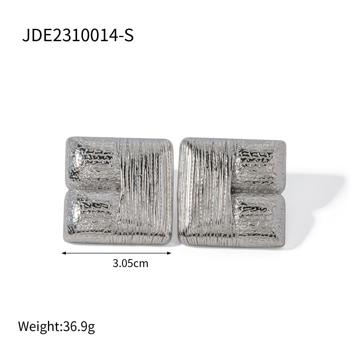 1 Pair Ig Style Elegant Classic Style Square Plating Stainless Steel 18k Gold Plated Ear Studs