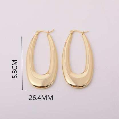 1 Pair Simple Style Round Plating Stainless Steel 18k Gold Plated Earrings