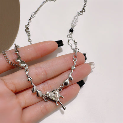 Sweet Classic Style Heart Shape Alloy Wholesale Pendant Necklace