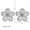 1 Pair Sweet Flower Plating Inlay Copper Zircon White Gold Plated Ear Studs