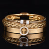 Glam Cross Stainless Steel Plating Bracelets