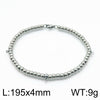 Classic Style Solid Color Stainless Steel Beaded Plating Bracelets