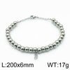 Classic Style Solid Color Stainless Steel Beaded Plating Bracelets