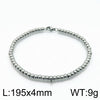 Classic Style Solid Color Stainless Steel Beaded Plating Bracelets