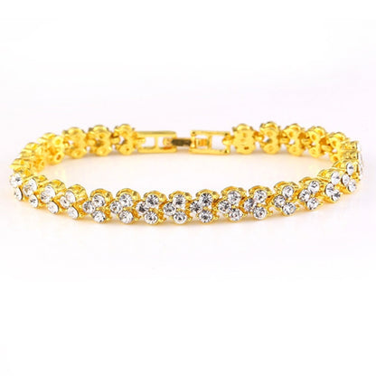 Simple Style Heart Shape Artificial Crystal Alloy Wholesale Bracelets