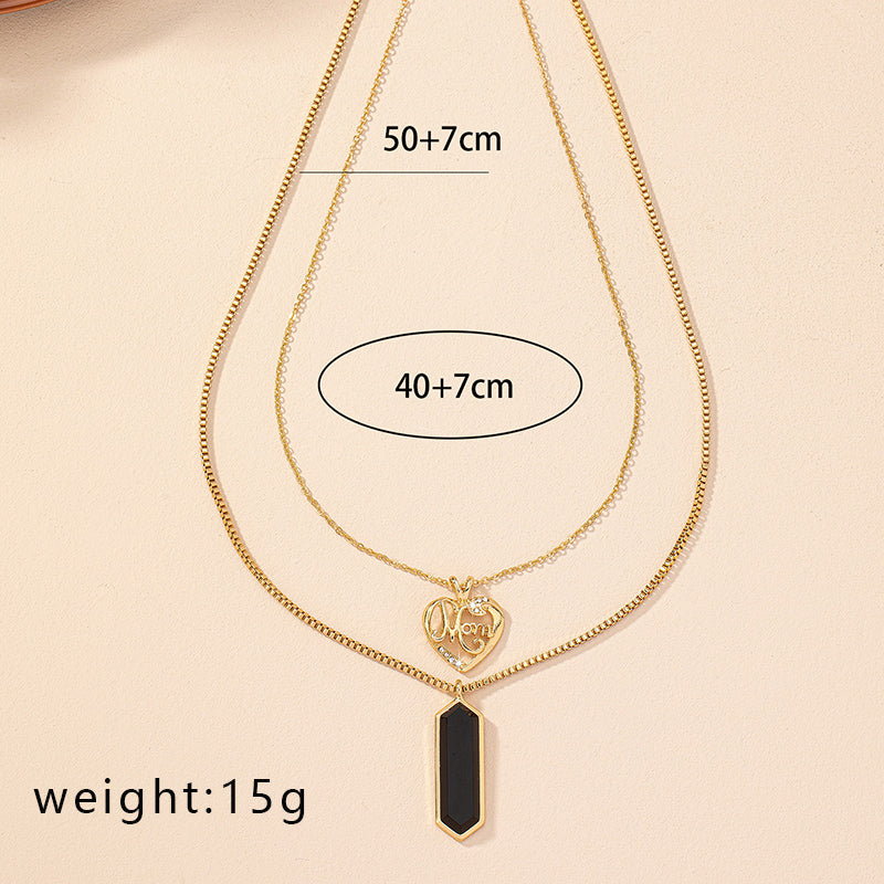 Ig Style Retro Korean Style Heart Shape Alloy Plating Women's Pendant Necklace