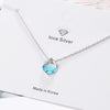 Sweet Solid Color Copper Inlay Zircon Pendant Necklace