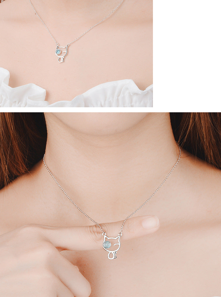Simple Style Commute Solid Color Copper Inlay Zircon Pendant Necklace