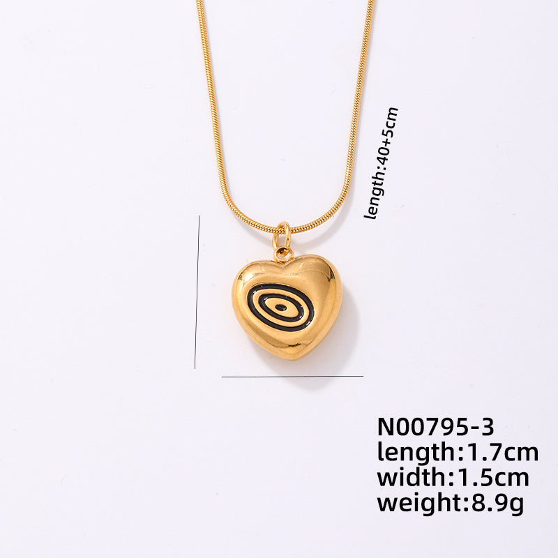 Ig Style Simple Style Star Moon Necklace Stainless Steel Plating Gold Plated Pendant Necklace