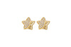 1 Pair Simple Style Star Plating Hollow Out Inlay Copper Zircon Ear Studs