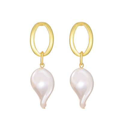 1 Pair Simple Style Classic Style Flower Alloy Drop Earrings