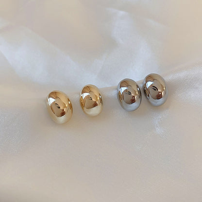 1 Pair Simple Style Solid Color Plating Steel Gold Plated Ear Studs