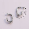 1 Pair Casual Classic Style Commute U Shape Plating Stainless Steel Silver Plated Earrings