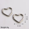 1 Pair Casual Classic Style Pentagram Heart Shape Plating Stainless Steel Silver Plated Earrings