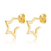 1 Pair Simple Style Pentagram Plating Sterling Silver 18k Gold Plated White Gold Plated Ear Studs